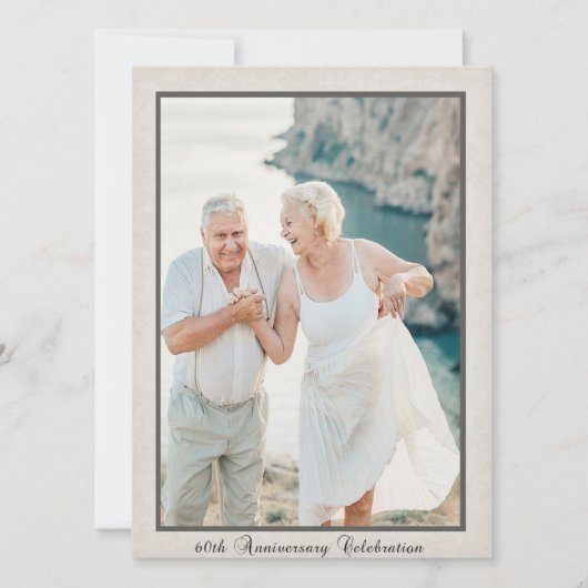 Invitation Célébration du 60e anniversaire de mariage (Devant)
