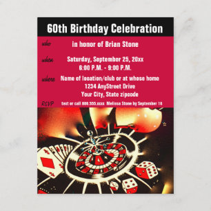 Invitation Célébration du 60e anniversaire du casino