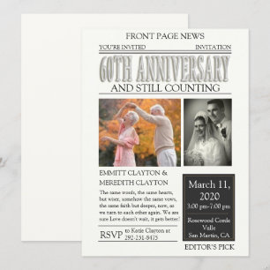 Invitation Célébration du 60e anniversaire d'un journal