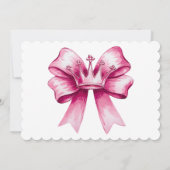 Invitation Célébration du Baby shower de la caverne rose et d (Dos)