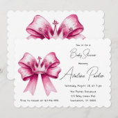 Invitation Célébration du Baby shower de la caverne rose et d (Devant / Derrière)