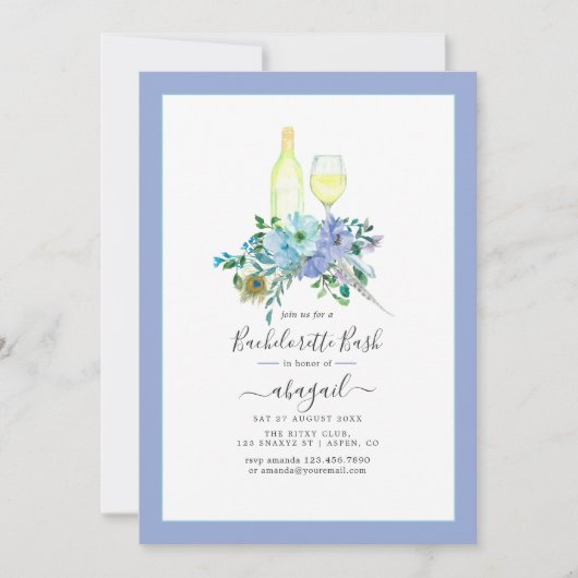 Invitation Célébration du Boho Wine Bachelorette (Devant)