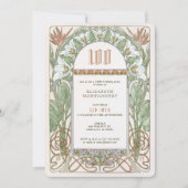 Invitation Célébration du centenaire Art Nouveau Mucha (Devant)