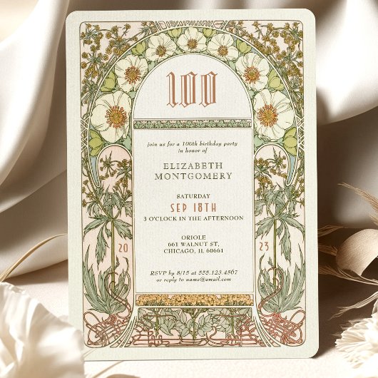 Invitation Célébration du centenaire Art Nouveau Mucha
