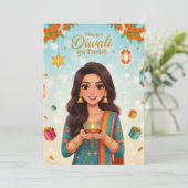 Invitation célébration du festival de Diwali (Debout devant)