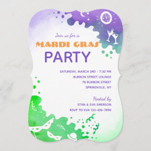 Invitation Célébration du Mardi Gras