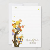 Invitation Célébration du Mariage à thème arboré (Devant)