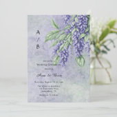 Invitation Célébration du Mariage de la lavande peinte (Debout devant)