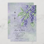 Invitation Célébration du Mariage de la lavande peinte (Devant / Derrière)