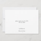 Invitation Célébration du Mariage de la photo du Coral blanc  (Dos)