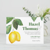 Invitation Célébration du Mariage de la saison du citron | (Debout devant)