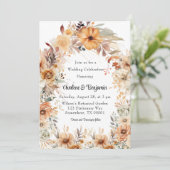 Invitation Célébration du Mariage de l'arc fleuri en terre cu (Debout devant)