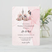 Invitation Célébration du Mariage de l'église florale de l'al (Debout devant)