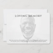 Invitation Célébration du mémorial funéraire moderne de la vi (Dos)