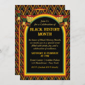 Invitation Célébration du Mois de l'histoire des Noirs Motif  (Devant / Derrière)