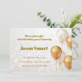 Invitation Célébration du premier anniversaire du petit héros (Debout devant)