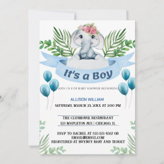 Invitation Célébration du Prince Couronne de l'Éléphant Roi