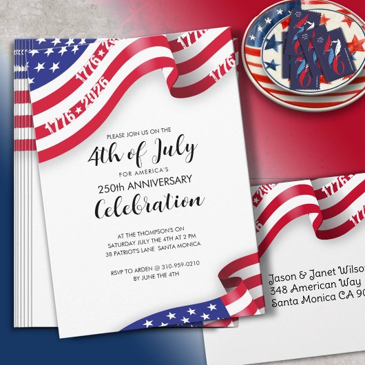 Invitation Célébration du Semiquincentenaire du 4 juillet