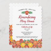 Invitation Célébration du service commémoratif de Marigold Fl (Devant / Derrière)