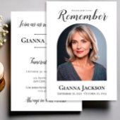 Invitation Célébration du service commémoratif funéraire de l