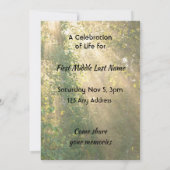 Invitation Célébration du service de vie Forêt dorée de solei (Dos)