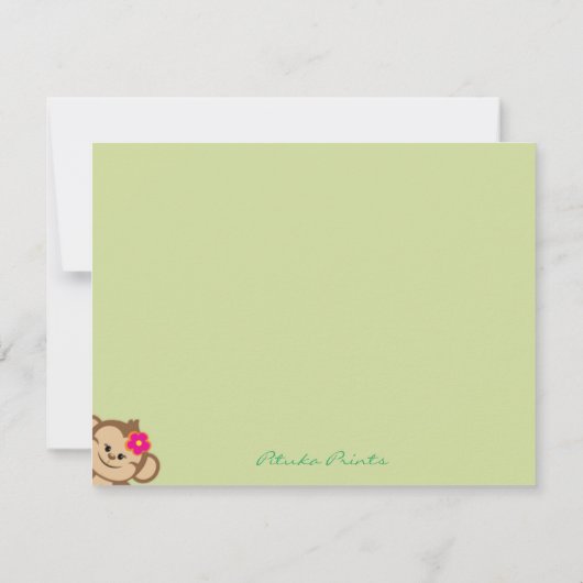 Invitation Célébration du singe de la Jungle Cute (Dos)