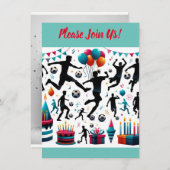 Invitation Célébration du soccer : Lancez votre fête avec pla (Devant / Derrière)