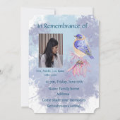 Invitation Célébration du souvenir commémoratif de la vie de  (Dos)