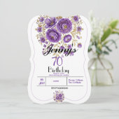 Invitation Célébration d'un 70e anniversaire (Debout devant)