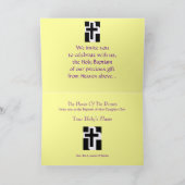 Invitation Célébration D'Un Baptême Saint Fille Bébé Ou Garço (Intérieur)