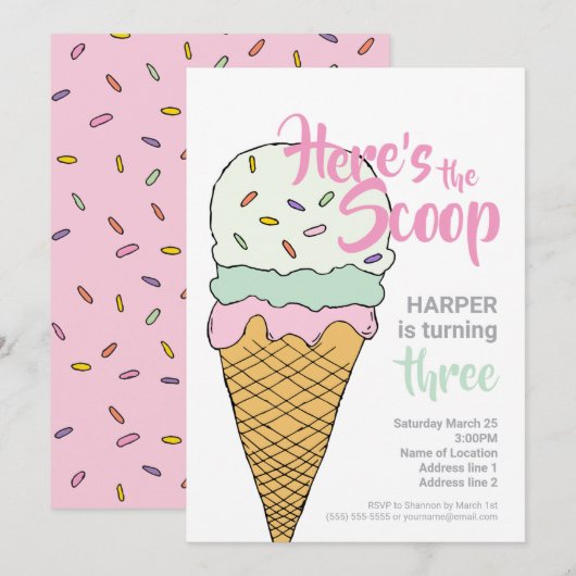 Invitation Célébration d'un événement de glace Éditable Socié (Devant / Derrière)