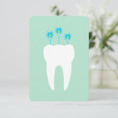 Invitation Célébration d'une dent aux bougies (Debout devant)