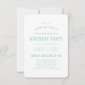 Invitation Célébration d'une dent aux bougies (Dos)