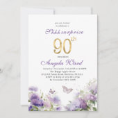 Invitation Célébration élégante d'anniversaire aquarelle fleu (Devant)