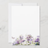 Invitation Célébration élégante d'anniversaire aquarelle fleu (Dos)