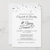 Invitation Célébration élégante d'anniversaire de mariage # A (Dos)