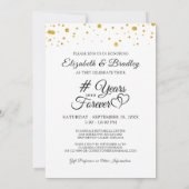 Invitation Célébration élégante d'anniversaire de mariage # A (Dos)
