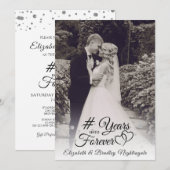 Invitation Célébration élégante d'anniversaire de mariage # D (Devant / Derrière)