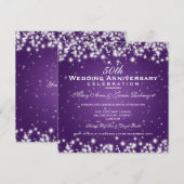 Invitation Célébration élégante d'anniversaire de mariage Hiv (Devant / Derrière)