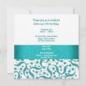 Invitation Célébration élégante de 21 ans, pour tous les âges (Dos)