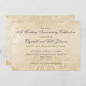 Invitation Célébration élégante de 50 ans d'anniversaire de m (Devant / Derrière)