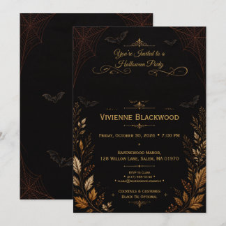 Invitation Célébration élégante de fête d'Halloween