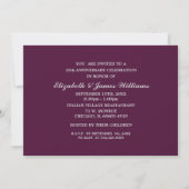 Invitation Célébration élégante de fleurs pour les 45 ans de (Dos)