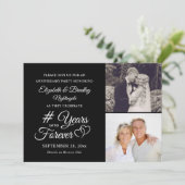 Invitation Célébration élégante de l'anniversaire de mariage  (Debout devant)