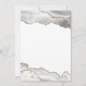 Invitation Célébration élégante de mariage blanc et or Agate (Dos)