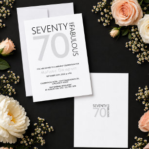 Invitation Célébration élégante des 70 ans pour elle