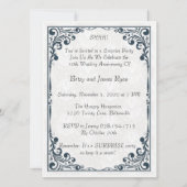 Invitation Célébration élégante du 10e anniversaire (Devant)