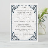 Invitation Célébration élégante du 10e anniversaire de mariag (Debout devant)