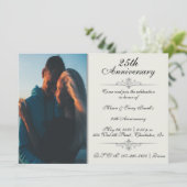 Invitation Célébration élégante du 25e anniversaire (Debout devant)