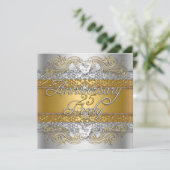 Invitation Célébration élégante du 25e anniversaire en argent (Debout devant)